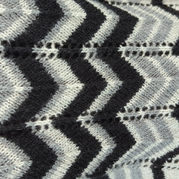 BCBG MaxAzria sz M Asymmetrical Knit  Wild Dove Combo Mohair Blend Sweater  NWT - Picture 4 of 7